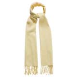 Front product shot of the Oroton Wool Scarf in Lemon and 100% Lambswool for Women