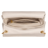 Internal product shot of the Oroton Frida Mini Satchel in Clotted Cream and Smooth Leather for Women