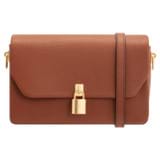 Front product shot of the Oroton Tate Medium Day Bag in Brandy and Pebble Leather for Women