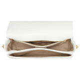Internal product shot of the Oroton Tate Medium Day Bag in Paper White and Pebble Leather for Women