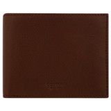 Front product shot of the Oroton Jessie 12 Credit Card Wallet in Chocolate and Veg Tanned Leather for Men