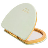 Front product shot of the Oroton Ivy Compact Mirror in Pale Topaz and Smooth Leather for Women
