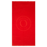 Front product shot of the Oroton Kaia Towel in Apple Red and 100% Cotton for Women