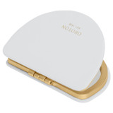 Front product shot of the Oroton Ivy Compact Mirror in Pure White and Smooth Leather for Women