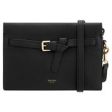 Front product shot of the Oroton Margot Crossbody in Black and Pebble leather for Women