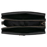 Internal product shot of the Oroton Margot Crossbody in Black and Pebble leather for Women