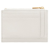 Back product shot of the Oroton Margot Mini 10 Credit Card Zip Wallet in Clotted Cream and Pebble leather for Women