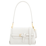 Front product shot of the Oroton Margot Small Top Handle in Clotted Cream and Pebble leather for Women