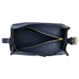Internal product shot of the Oroton Margot Tiny Bucket Bag in North Sea and Pebble leather for Women