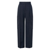 Front product shot of the Oroton Cargo Pant in North Sea and 58% Viscose, 42% Linen for Women