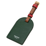 Front product shot of the Oroton Voyager Luggage Tag in Dark Treehouse and Smooth leather for Women