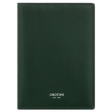 Front product shot of the Oroton Voyager Passport Sleeve in Dark Treehouse and Smooth leather for Women
