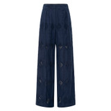 Front product shot of the Oroton Lace Pant in North Sea and 100% Cotton for Women