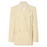 Front product shot of the Oroton Blazer in Almond and 58% Viscose, 42% Cotton for Women