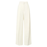Front product shot of the Oroton Pleat Slouch Pant in Cream and 58% viscose, 42% linen for Women
