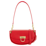 Front product shot of the Oroton Colt Small Baguette in Dark Poppy and Smooth leather for Women