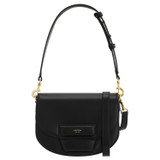 Front product shot of the Oroton Dahlia Saddle Bag in Black and Smooth leather for Women
