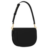 Back product shot of the Oroton Dahlia Saddle Bag in Black and Smooth leather for Women
