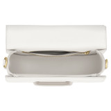 Internal product shot of the Oroton Dahlia Saddle Bag in Clotted Cream and Smooth leather for Women