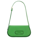 Front product shot of the Oroton Oro Baguette in Jewel Green and Smooth leather for Women