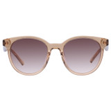 Front product shot of the Oroton Raleigh Sunglasses in Tan and Acetate for Women