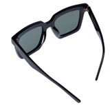 Front product shot of the Oroton Easton Polarised Sunglasses in Black and Bio acetate (Biodegradeable) for Women