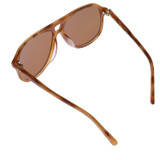 Front product shot of the Oroton Folk Sunglasses in Maple Tort and Acetate for Women