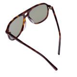 Front product shot of the Oroton Folk Sunglasses in Signature Tort and Acetate for Women