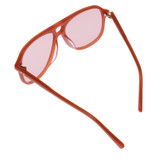 Front product shot of the Oroton Folk Sunglasses in Rust and Acetate for Women