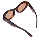 Front product shot of the Oroton Daphne Sunglasses in Signature Tort and Acetate for Women