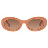 Front product shot of the Oroton Daphne Sunglasses in Clay and Acetate for Women