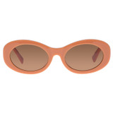 Front product shot of the Oroton Daphne Sunglasses in Clay and Acetate for 