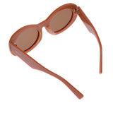 Front product shot of the Oroton Daphne Sunglasses in Clay and Acetate for 