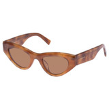 Front product shot of the Oroton Rey Sunglasses in Maple Tort and Acetate for Women