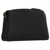 Back product shot of the Oroton Anika Zip Top Crossbody in Black and Pebble leather for Women