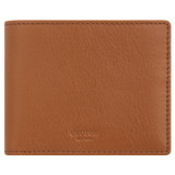 Front product shot of the Oroton Jessie 12 Credit Card Wallet in Caramel and Veg tanned leather for Men