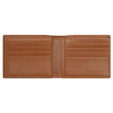 Internal product shot of the Oroton Jessie 12 Credit Card Wallet in Caramel and Veg tanned leather for Men