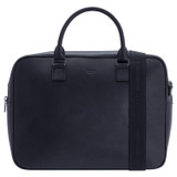 Front product shot of the Oroton Porter Saffiano 15" Griptop in Dark Navy and Saffiano leather for Men
