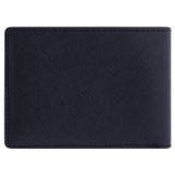 Back product shot of the Oroton Porter Saffiano Mini Wallet in Dark Navy and Saffiano Leather for Men