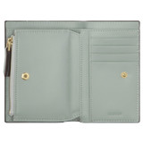 Internal product shot of the Oroton Dylan 10 Credit Card Zip Wallet in Duck Egg and Pebble leather for Women