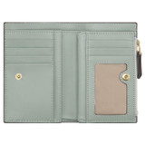 Internal product shot of the Oroton Dylan 10 Credit Card Zip Wallet in Duck Egg and Pebble leather for Women
