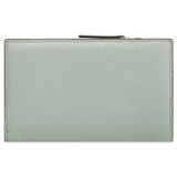 Back product shot of the Oroton Dylan 10 Credit Card Zip Wallet in Duck Egg and Pebble leather for Women