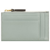 Back product shot of the Oroton Dylan Mini 4 Credit Card Zip Pouch in Duck Egg and Pebble Leather for Women