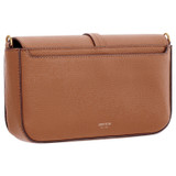 Back product shot of the Oroton Dylan Clutch Crossbody in Tan and Pebble leather, smooth leather trims for Women