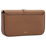 Back product shot of the Oroton Dylan Clutch Crossbody in Tan and Pebble leather, smooth leather trims for Women