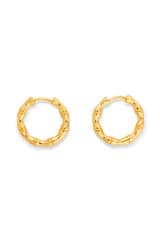 Front product shot of the Oroton Fife Hoops in 18K Gold and Recycled 925 Sterling Silver for Women