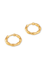 Front product shot of the Oroton Fife Hoops in 18K Gold and Recycled 925 Sterling Silver for Women