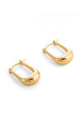 Front product shot of the Oroton Kora Mini Hoops in 18K Gold and Recycled 925 Sterling Silver for Women