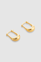 Front product shot of the Oroton Kora Mini Hoops in 18K Gold and Sustainably sourced 925 Sterling Silver for Women