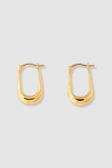 Front product shot of the Oroton Kora Mini Hoops in 18K Gold and Sustainably sourced 925 Sterling Silver for Women